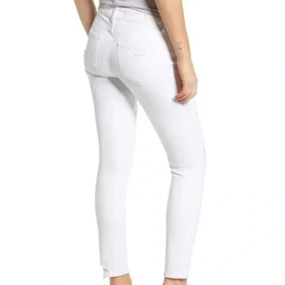 PAIGE Skyline Ankle Peg in Optic White - Picture 2 of 9